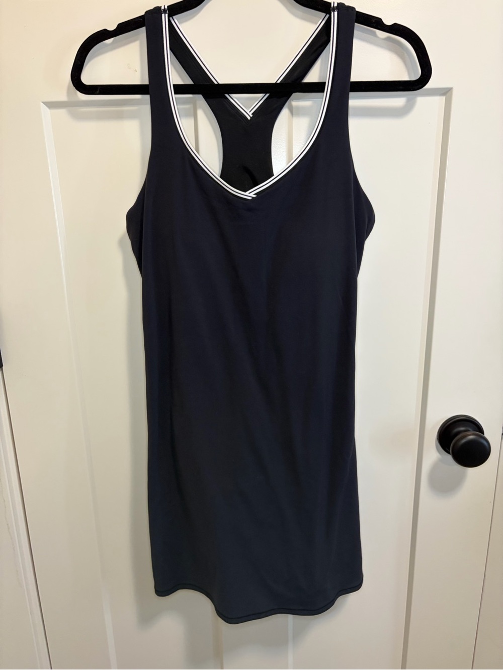all in motion Black Tank Dress with White Trim